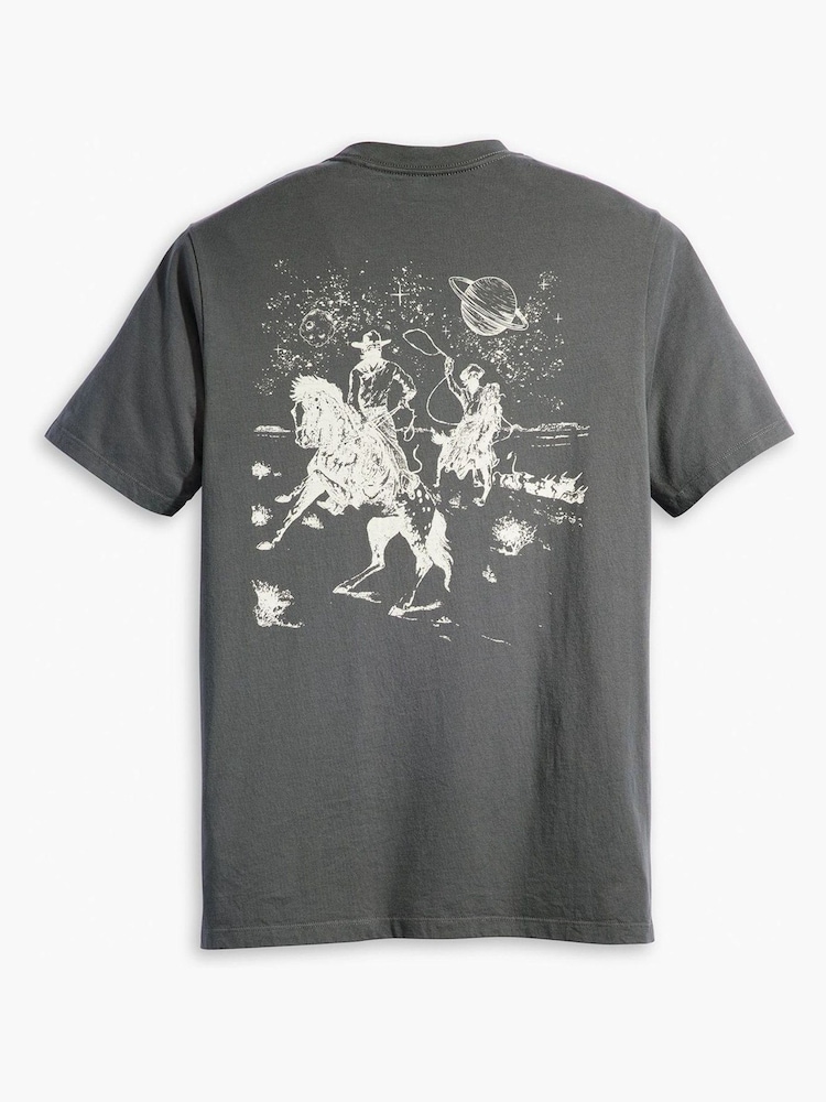 Levi's® Space Cowboy Back Print Graphic Crewneck 100% Cotton T-Shirt - Image 6 of 6 Levi's® Space Cowboy Back Print Graphic Crewneck 100% Cotton T-Shirt - Image 6 of 6