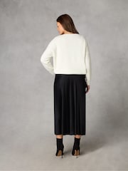 Live Unlimited Black Curve Petite Bias Cut Skirt - Image 2 of 4