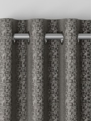 Grey Geo Texture Made To Measure Curtains - Image 7 of 9