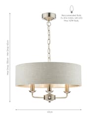 Laura Ashley Chrome Sorrento Ceiling Light - Image 6 of 6