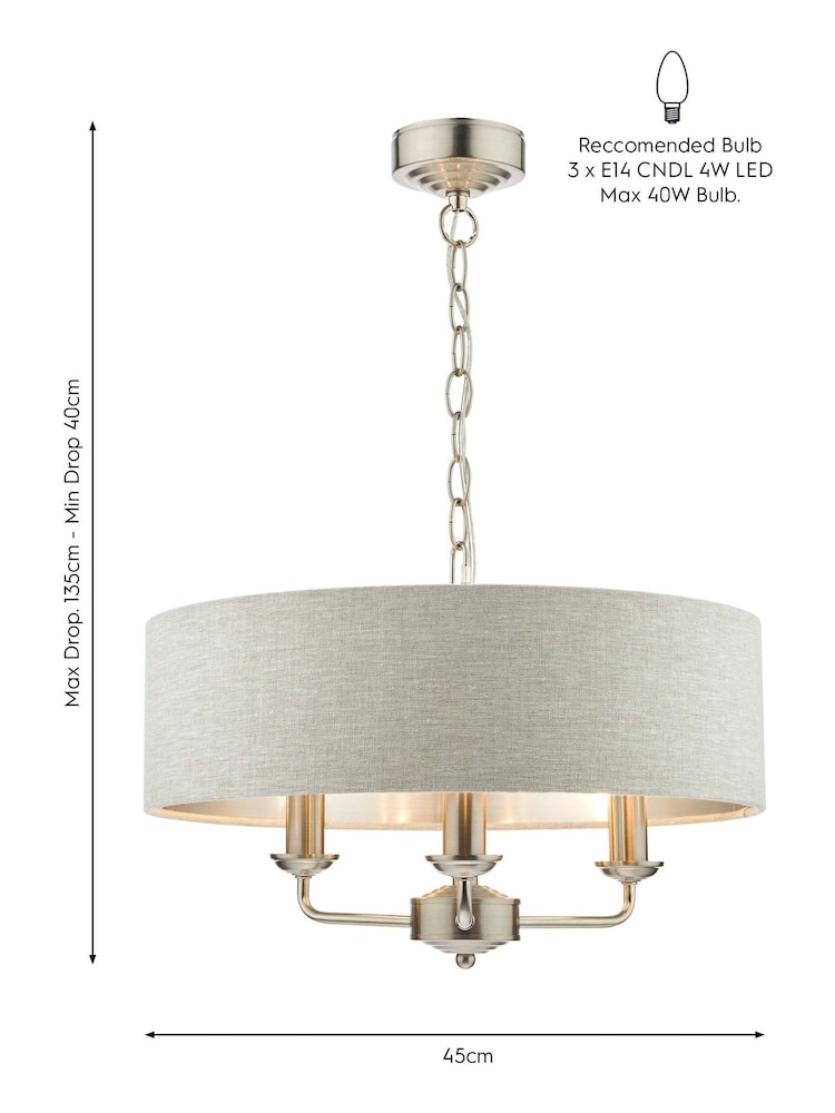 Laura Ashley Chrome Sorrento Ceiling Light - Image 6 of 6