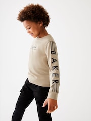 Baker by Ted Baker Long Sleeve Logo 100% Cotton T-Shirt - Image 5 of 14
