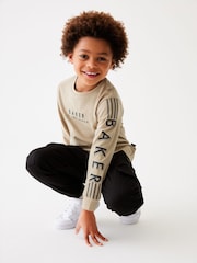 Baker by Ted Baker Long Sleeve Logo 100% Cotton T-Shirt - Image 6 of 14