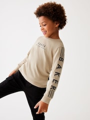 Baker by Ted Baker Long Sleeve Logo 100% Cotton T-Shirt - Image 7 of 14