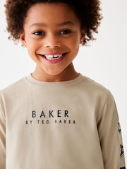 Baker by Ted Baker Long Sleeve Logo 100% Cotton T-Shirt - Image 9 of 14