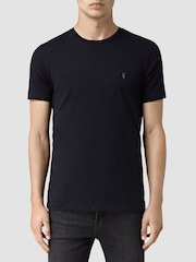 أزرق داكن - تيشرت تونك بحافة رقبة مستديرة Allsaints - Image 1 of 5