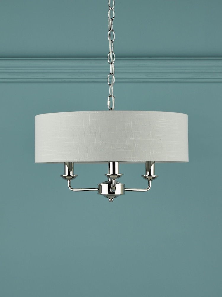 Laura Ashley Silver Sorrento Ceiling Light - Image 2 of 5