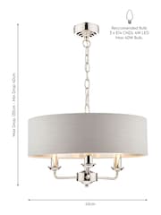 Laura Ashley Silver Sorrento Ceiling Light - Image 5 of 5