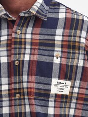 Barbour® Navy Relaxed Fit Hanley 100% Cotton Check Shirt - Image 5 of 6