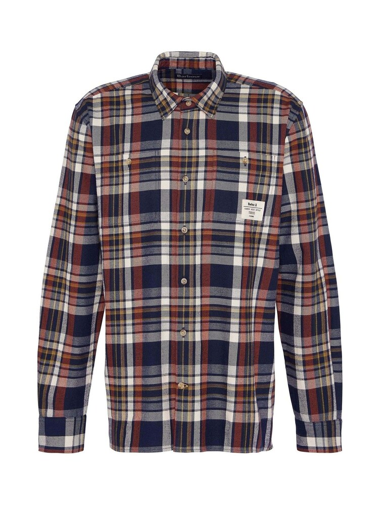 Barbour® Navy Relaxed Fit Hanley 100% Cotton Check Shirt - Image 6 of 6