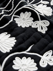 Monochrome Floral Embroidery Waistcoat - Image 6 of 6