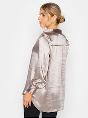 M&Co Pink Satin V-Neck Blouse - Image 2 of 4