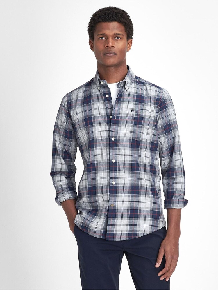 Barbour® Blue Wetheram Tartan 100% Cotton Chech Shirt - Image 1 of 6 Barbour® Blue Wetheram Tartan 100% Cotton Chech Shirt - Image 1 of 6