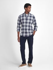 Barbour® Blue Wetheram Tartan 100% Cotton Chech Shirt - Image 3 of 6