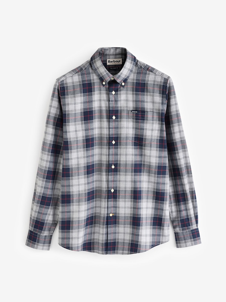 Barbour® Blue Wetheram Tartan 100% Cotton Chech Shirt - Image 6 of 6 Barbour® Blue Wetheram Tartan 100% Cotton Chech Shirt - Image 6 of 6