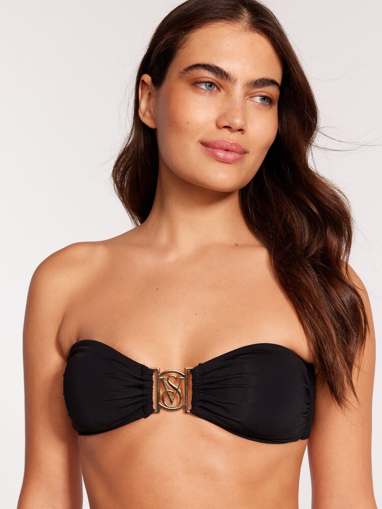 Victoria's Secret Black Hardware Bandeau Bikini Top - Image 2 of 5