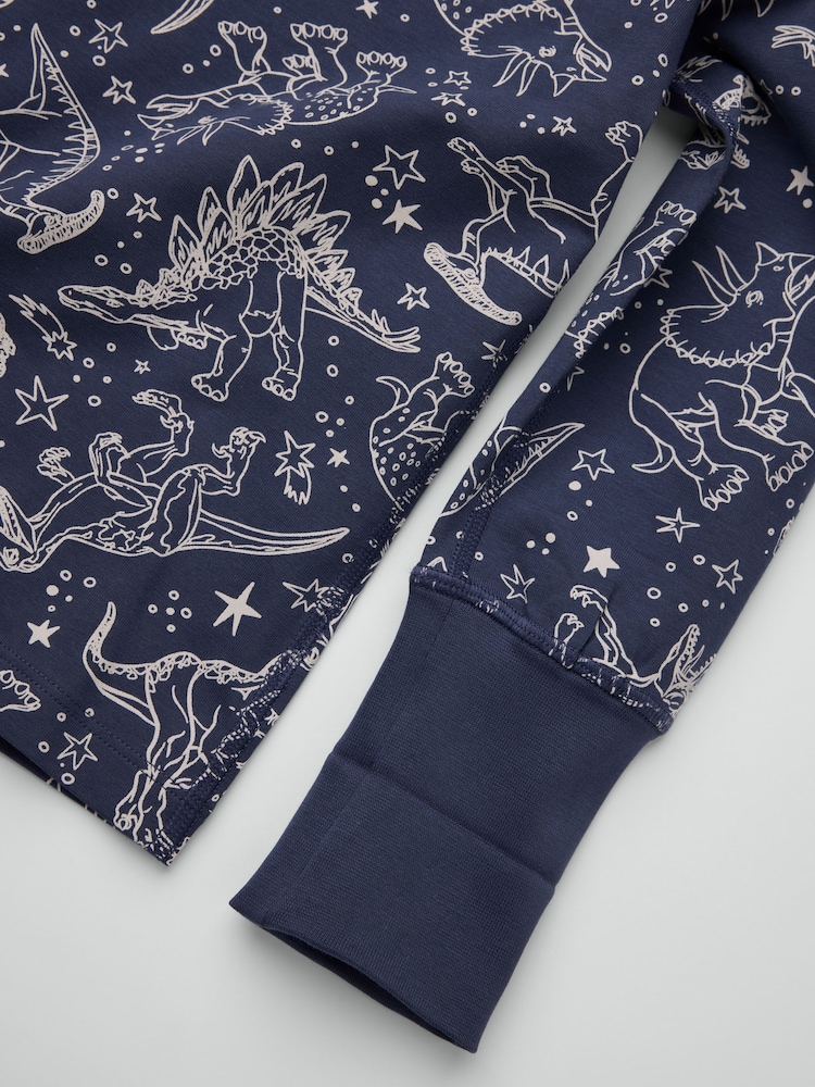 Polarn O. Pyret Blue Dinosaurs Pyjamas - Image 2 of 3