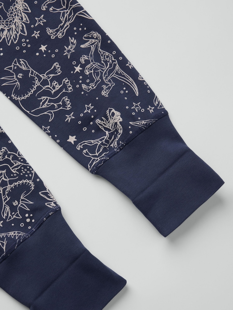 Polarn O. Pyret Blue Dinosaurs Pyjamas - Image 3 of 3