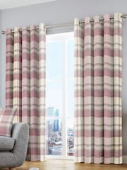 Cortinas com ilhós Fusion Balmoral Check 100% algodão - Imagem 1 de 3