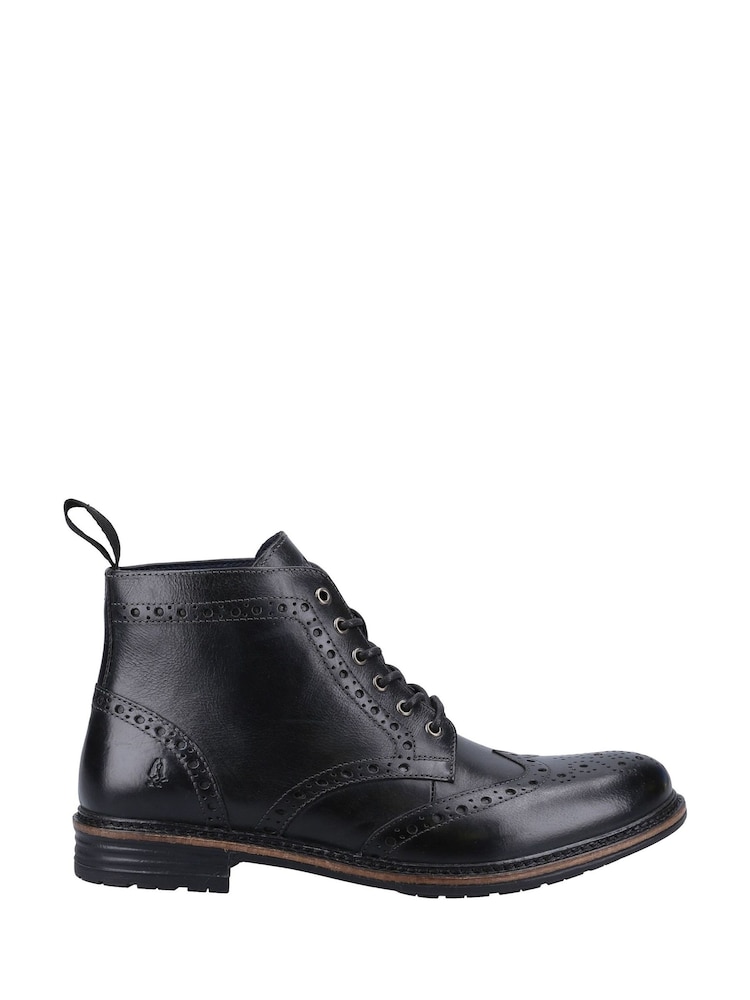Hush Puppies Joshua Brogue Black Boots - Image 1 of 4