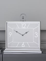 Silver Chrome Mantel Clock - Image 1 of 4