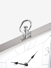 Silver Chrome Mantel Clock - Image 4 of 4