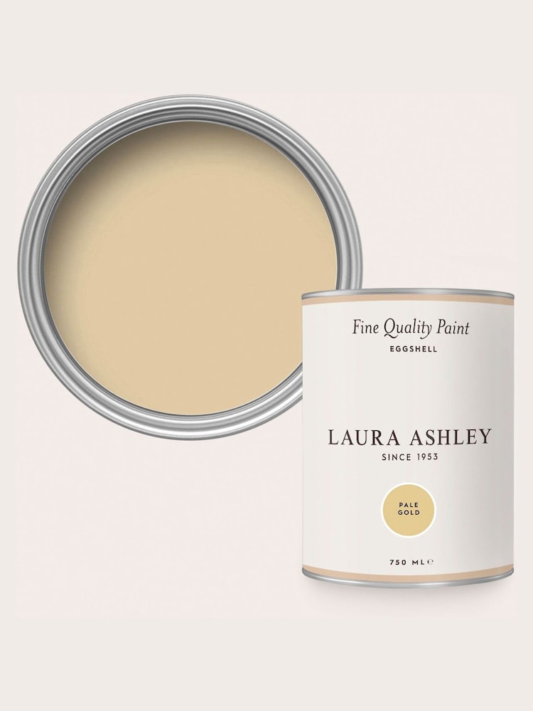 Laura Ashley Pale Gold Yellow Eggshell 750ml Paint - Image 4 of 4