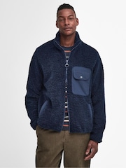 Barbour® Navy Moor Berber Fleece Jacket - Image 1 of 7