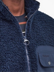 Barbour® Navy Moor Berber Fleece Jacket - Image 5 of 7