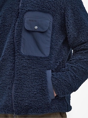 Barbour® Navy Moor Berber Fleece Jacket - Image 6 of 7