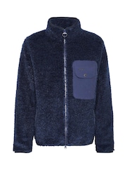 Barbour® Navy Moor Berber Fleece Jacket - Image 7 of 7