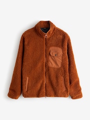 Barbour® Orange Moor Berber Fleece Jacket - Image 6 of 7