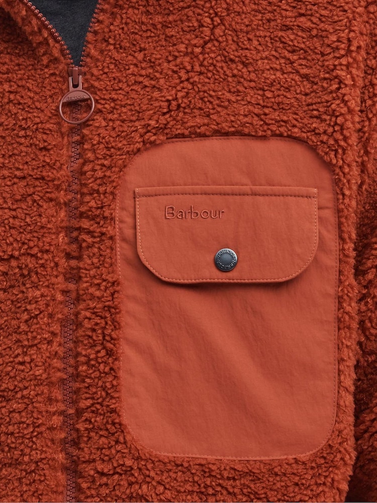 Barbour® Orange Moor Berber Fleece Jacket - Image 7 of 7