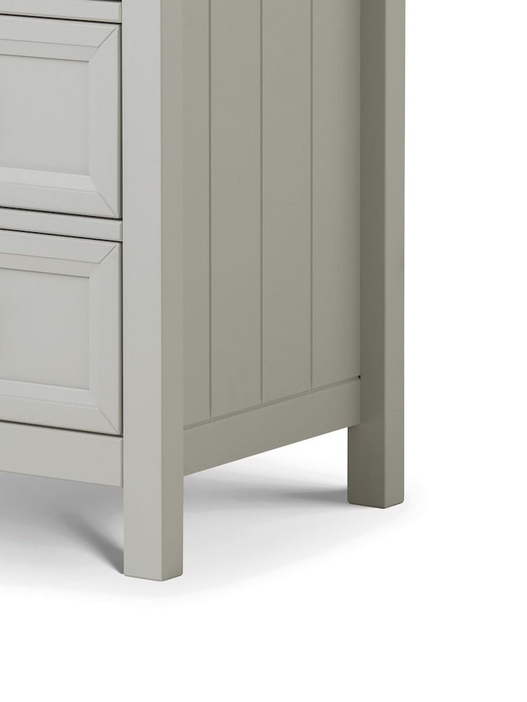 Julian Bowen Dove Grey Maine 5 Drawer Tall Chest of Drawers - Image 4 of 4