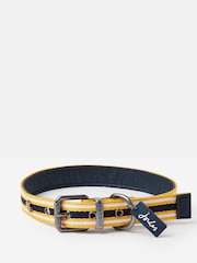Joules Medium Yellow Striped Adjustable Dog Collar - Image 2 of 3