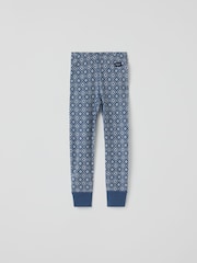 Polarn O. Pyret Blue Long Johns Merino Jacquard Thermal - Image 1 of 2