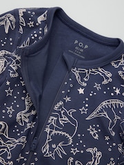 Polarn O. Pyret Blue Overall Dinosaurs Pyjamas - Image 2 of 4