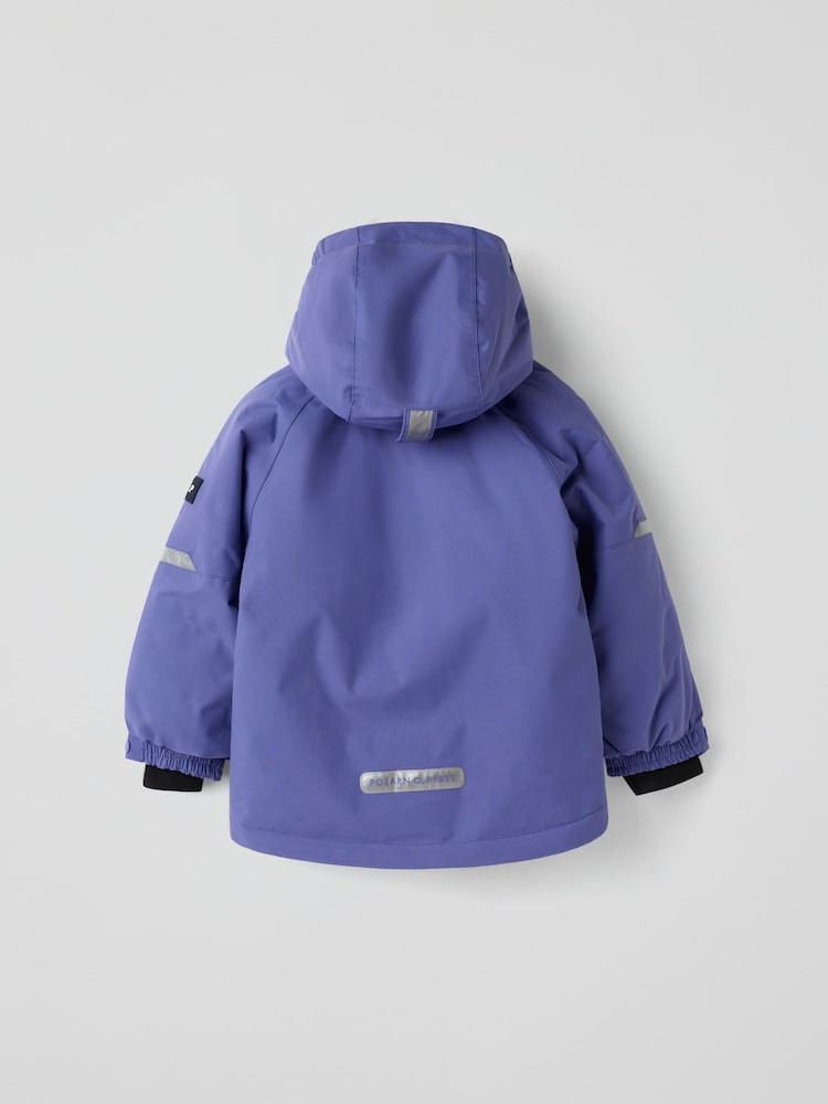 Polarn O. Pyret Purple Waterproof Padded Snowy Jacket - Image 2 of 5 Polarn O. Pyret Purple Waterproof Padded Snowy Jacket - Image 2 of 5