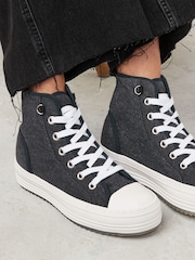 Black Forever Comfort® Chunky High Top Baseball Trainers - Image 2 of 7