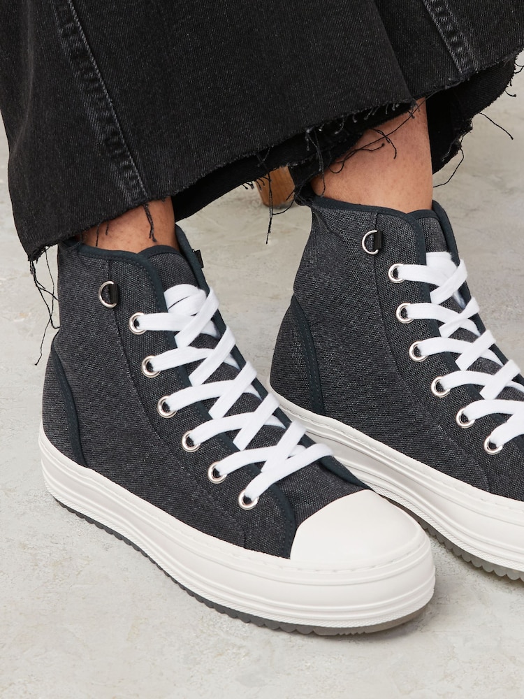 Black Forever Comfort® Chunky High Top Baseball Trainers - Image 2 of 7