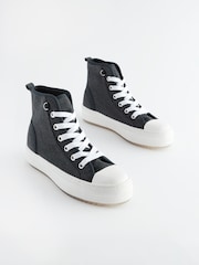 Black Forever Comfort® Chunky High Top Baseball Trainers - Image 3 of 7
