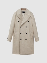 Reiss Hardwick Italian Wool Blend Double Breasted Coat - Image 2 of 9