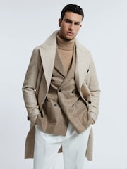 Reiss Hardwick Italian Wool Blend Double Breasted Coat - Image 3 of 9
