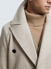 Reiss Hardwick Italian Wool Blend Double Breasted Coat - Image 4 of 9