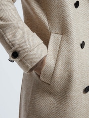 Reiss Hardwick Italian Wool Blend Double Breasted Coat - Image 6 of 9