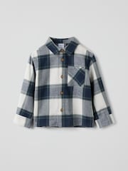 Polarn O. Pyret White Long-Sleeved Check Shirt - Image 1 of 3