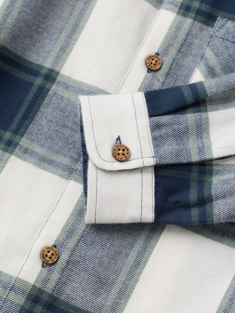 Polarn O. Pyret White Long-Sleeved Check Shirt - Image 3 of 3
