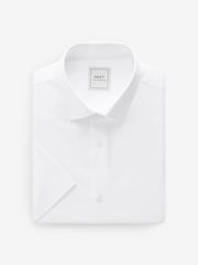 Белый - Обычный крой - Easy Care Short Sleeve Smart Shirts 3 Pack - Изображение 2 из 4