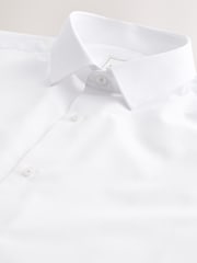 White Regular Fit Easy Care Short Sleeve Smart Shirts 3 Pack - Image 7 of 8