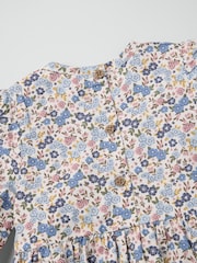 Polarn O. Pyret White Floral Baby Dress - Image 2 of 2